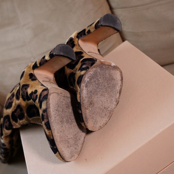 Dolce & Gabbana - Women's Brown Leopard Print Boots - Picture 7 of 12